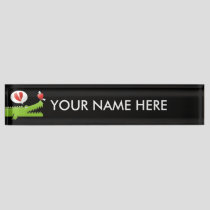 Alligator in Love Nameplate