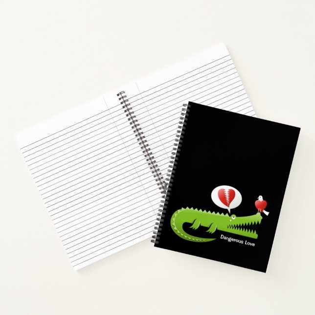 Alligator in Love Notebook (Inside)