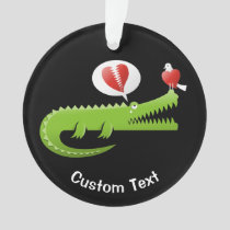 Alligator in Love Ornament