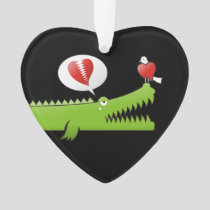 Alligator in Love Ornament