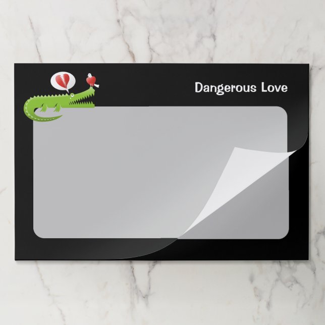 Alligator in Love Paper Pad (Folded)