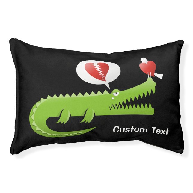 Alligator in Love Pet Bed (Front)