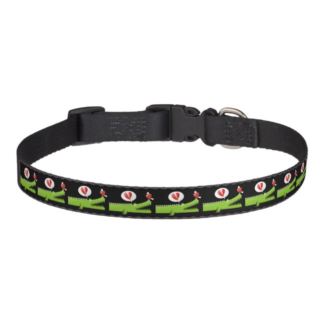 Alligator in Love Pet Collar (Front)