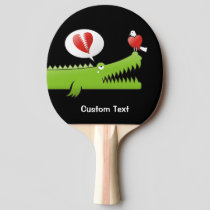 Alligator in Love Ping Pong Paddle