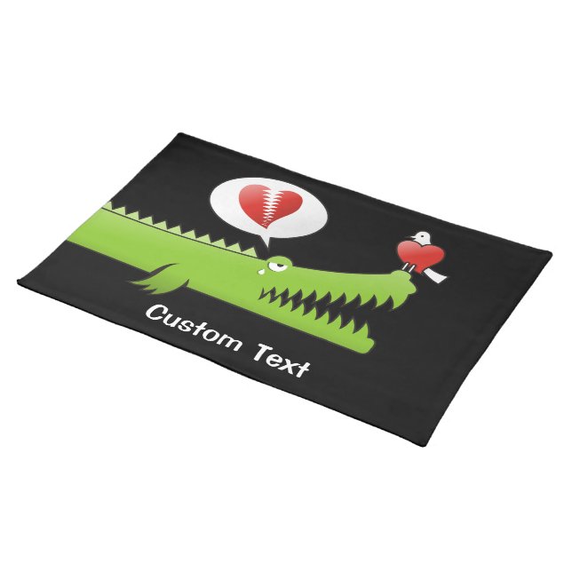 Alligator in Love Placemat (On Table)