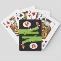 Alligator in Love Playing Cards