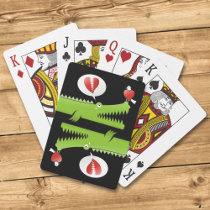 Alligator in Love Poker Cards