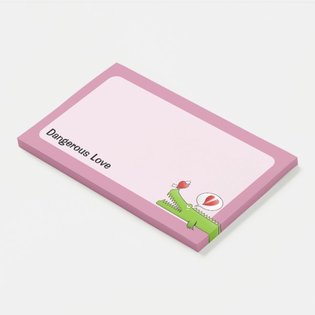 Alligator in Love Post-it Notes (Angled)