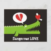 Alligator in Love Postcard