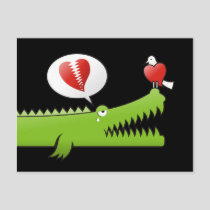 Alligator in Love Postcard