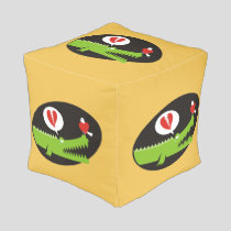 Alligator in Love Pouf