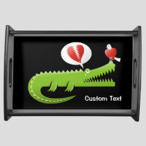 Alligator in Love Serving Tray