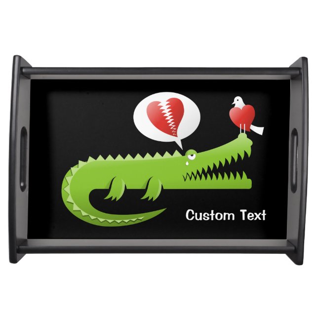 Alligator in Love Serving Tray (Front)