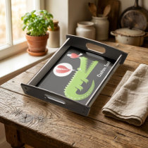 Alligator in Love Serving Tray