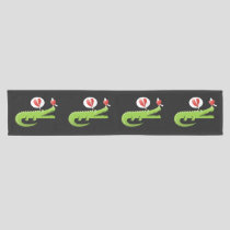 Alligator in Love Short Table Runner