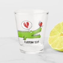 Alligator in Love Shot Glass