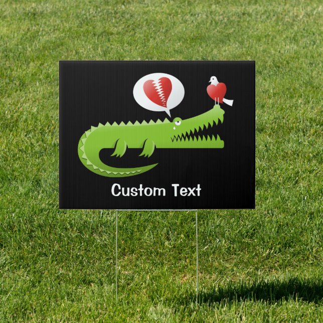 Alligator in Love Sign (Insitu)