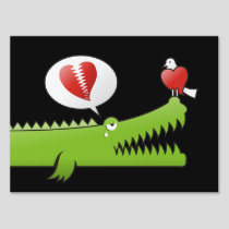 Alligator in Love Sign