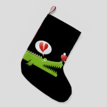 Alligator in Love Small Christmas Stocking
