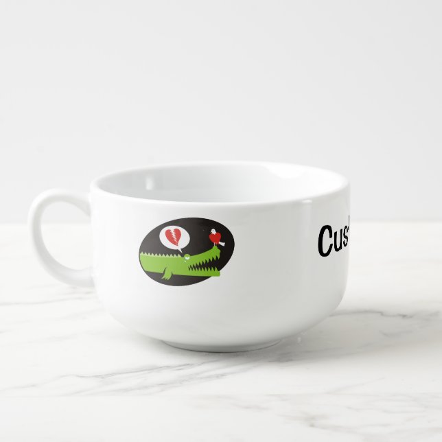 Alligator in Love Soup Mug (Right)