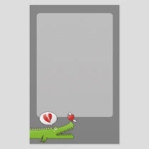 Alligator in Love Stationery