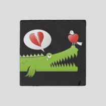 Alligator in Love Stone Magnet