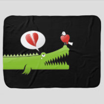 Alligator in Love Stroller Blanket