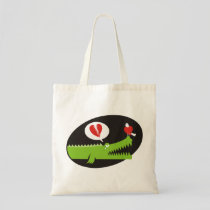 Alligator in Love Tote Bag