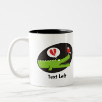 Alligator in Love Two-Tone Coffee Mug