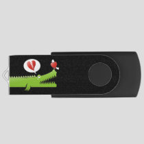 Alligator in Love USB Flash Drive