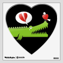 Alligator in Love Wall Sticker