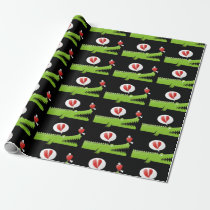 Alligator in Love Wrapping Paper