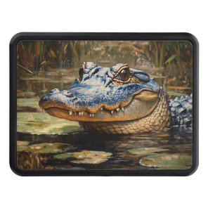 Alligator in the Everglades Wildlife Art Hitch Cover