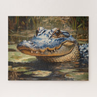 Alligator in the Everglades Wildlife Art