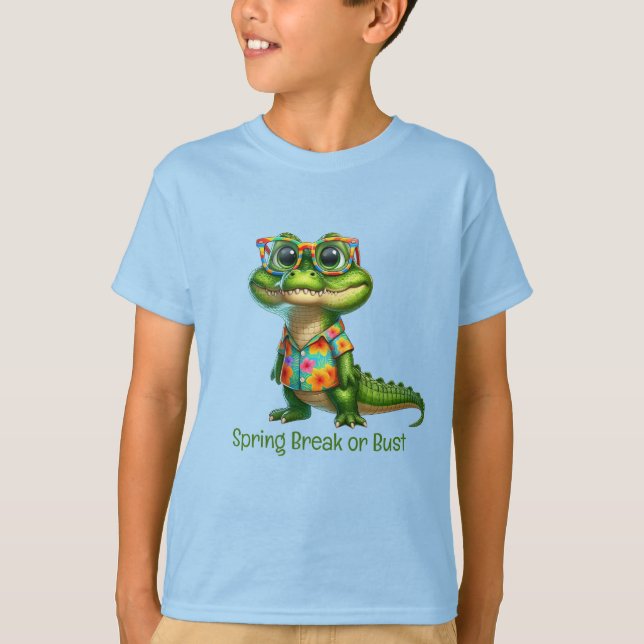 Alligator in Tropical Shirt  (Front)