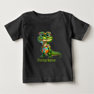 Alligator in Tropical Shirt
