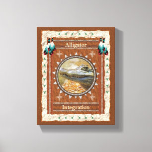 Alligator Integration Energy Canvas Print
