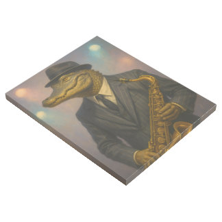 Alligator jazz musician gallery wrap