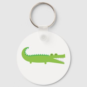 Alligator Keychain by imaginarystory at Zazzle