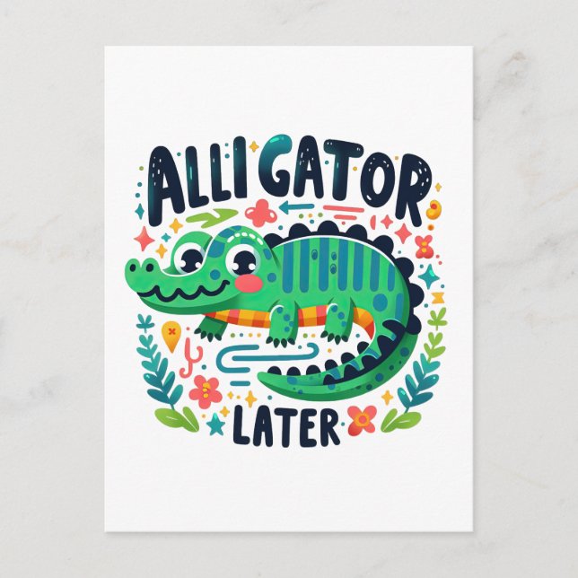 Alligator later  postcard (Front)