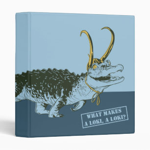 Alligator Loki Illustration 3 Ring Binder