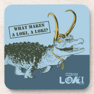 Alligator Loki Illustration Beverage Coaster