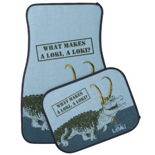 Alligator Loki Illustration Car Floor Mat