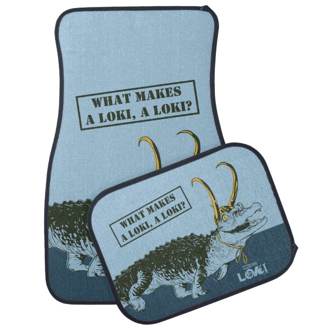 Alligator Loki Illustration Car Floor Mat (Set)