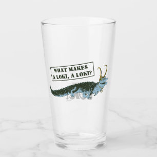 Alligator Loki Illustration Glass