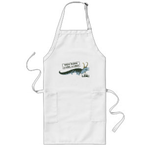 Alligator Loki Illustration Long Apron