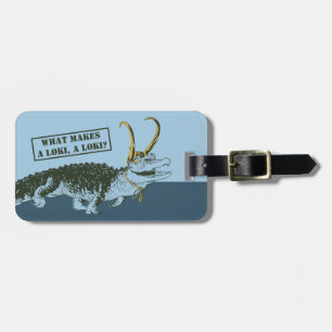 Alligator Loki Illustration Luggage Tag