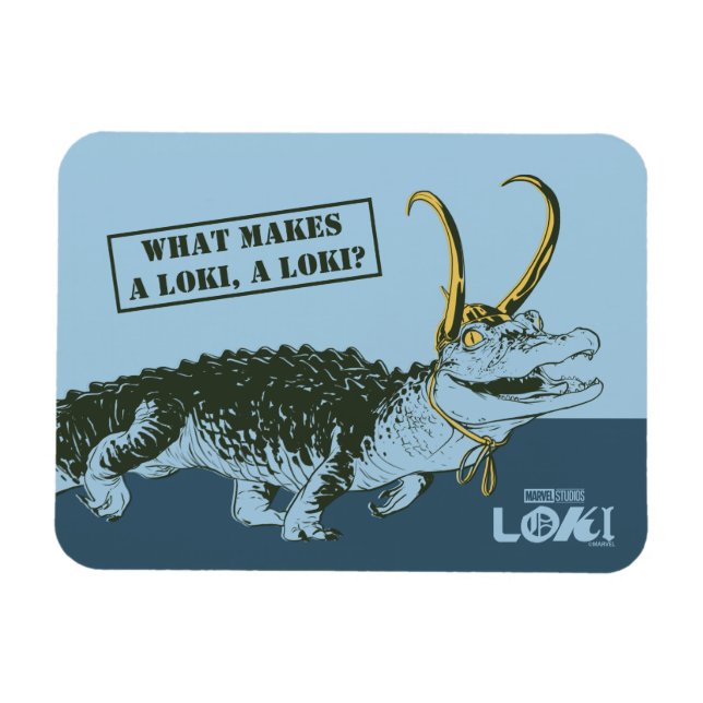 Alligator Loki Illustration Magnet (Horizontal)