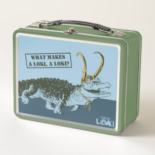 Alligator Loki Illustration Metal Lunch Box