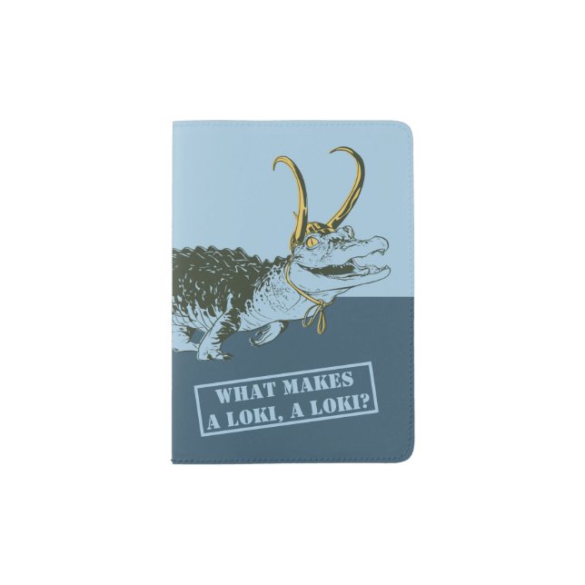Alligator Loki Illustration Passport Holder (Front)